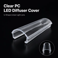 Couverture de lumière LED en polycarbonate transparent, lentille diffuseur de lumière linéaire pour l'éclairage commercial des bureaux, taille personnalisée, fabrication OEM