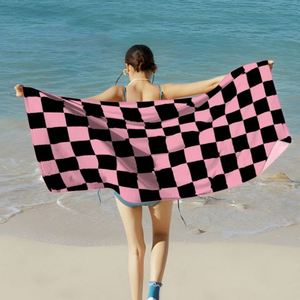 Serviette de plage gaufrée en microfibre sans sable, recyclée, avec sac de voyage, personnalisable avec logo, vente en gros - Product Image 1