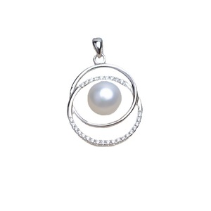 S925 Silver DIY <b>Pearl</b> <b>Pendant</b> 8-10mm Accessories Bottom Holder Concealer Empty 5034 Semi-Finished for Fashion <b>Pendants</b> <b>Charms</b> - Product Image 2