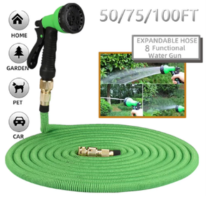 Manguera telescópica, manguera de agua extensible para jardín, Conector de Metal doble, goma, alta presión, lavado de coches, riego, tuberías de agua mágicas - Product Image 5