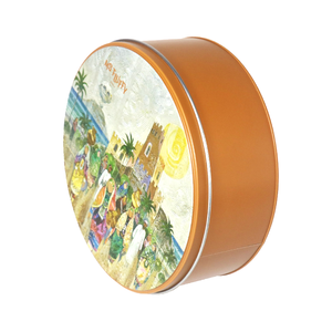 Boîte à biscuits <span class=keywords><strong>ronde</strong></span> de qualité alimentaire sûre pour gâteau rond Boîte en <span class=keywords><strong>métal</strong></span> - Product Image 5