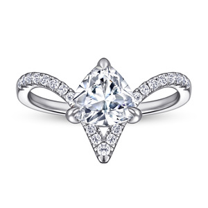 Luxury V Shaped <b>Silver</b> Jewelry <b>Sets</b> White Gold Plated Engagement Ring <b>Necklace</b> <b>Earrings</b> 925 Sterling <b>Silver</b> Jewelry <b>Sets</b> - Product Image 2