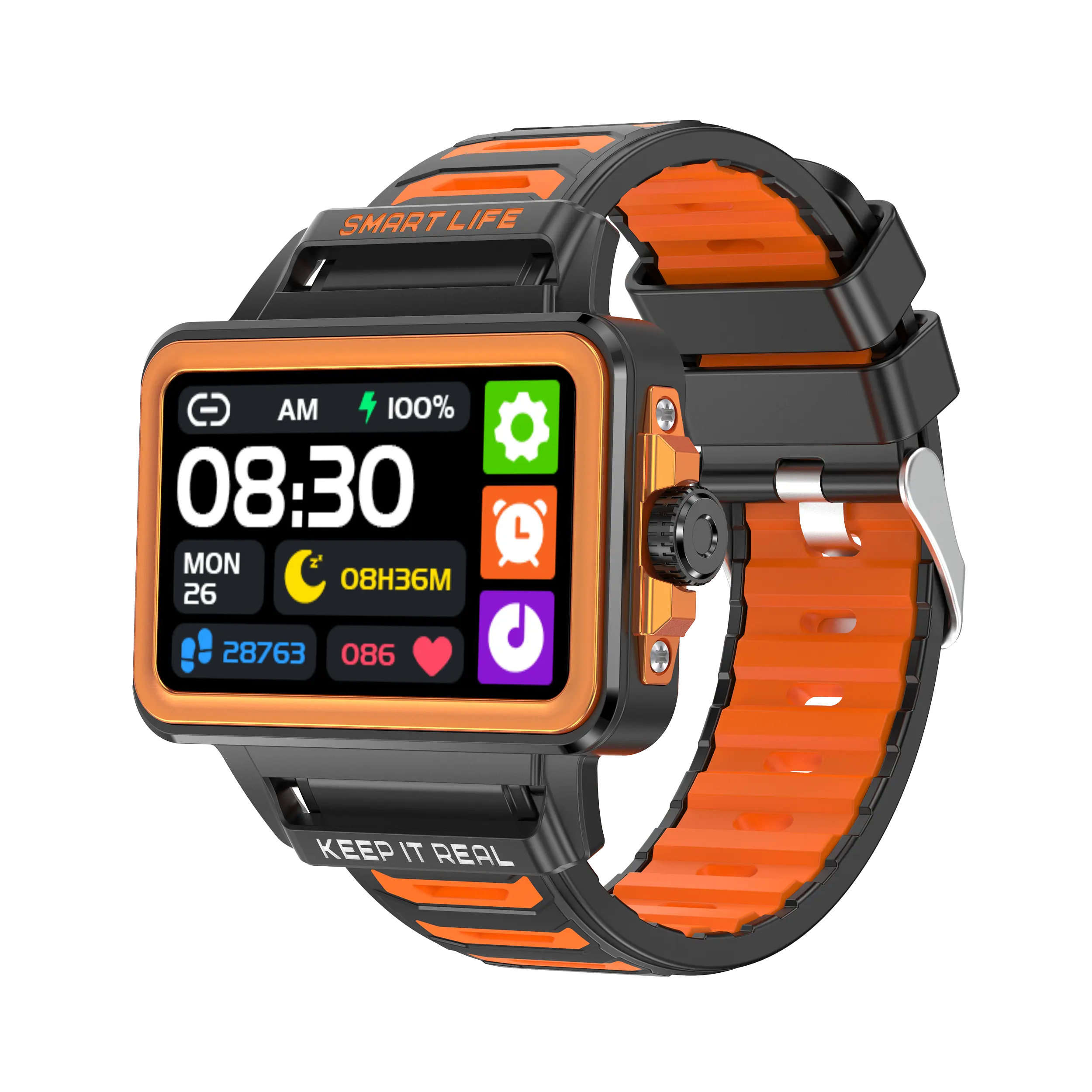 Smartwatch S666 con chip de reloj profesional sin necesidad de conectar con recordatorio de teléfono, reloj inteligente de juego cuadrado de medicamentos