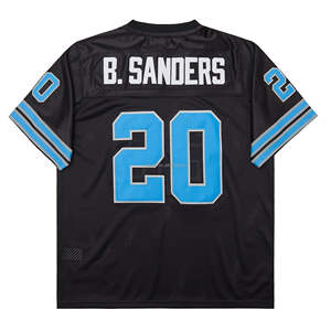 เสื้อเจอร์ซีย์อเมริกันฟุตบอลสำหรับทีมดีทรอยต์แบบสั้นระบายอากาศ #20แซนเดอร์เย็บติด - Product Image 6