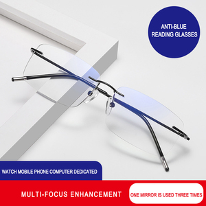 Nouvelles lunettes anti-lumière bleue pour presbytie, vente directe d'usine, verres progressifs multifocaux photochromiques carrés en PC, plastique - Product Image 3