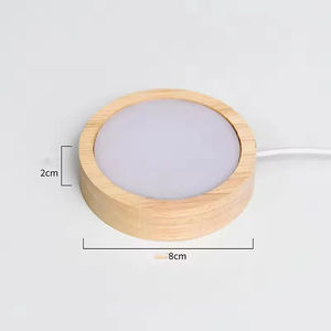 New vòng vuông gỗ LED ánh sáng ban đêm cơ sở bằng gỗ 3D khắc laser LED Đèn cơ sở cho 3D ảo ảnh ánh sáng ban đêm - Product Image 5