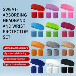 في المخزون عصابة عرق مطرزة مخصصة رخيصة التنس عصابة رأس القطن المعصم عصابة عرق - Product Image 4