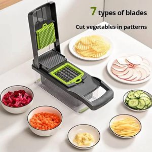 Wholesale Eco-Friendly Modern Design Multipurpose 15 In1 Dual Use Stainless Steel Professional Vegetable Cutlery Cutter Dicing - Product Image 3