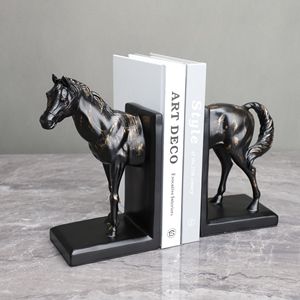 Cổ Điển Bookends Ngựa Tượng Tác Phẩm Điêu Khắc Cuốn Sách Đứng Mạnh Mẽ Cuốn Sách Lưu Trữ Bàn Bức Tượng Động Vật Trang Trí Ngựa Bookends - Product Image 2