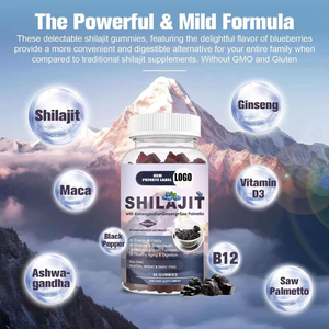 Gummies multi-compléments <span class=keywords><strong>Shilajit</strong></span> 600 mg en marque blanche OEM, gummies <span class=keywords><strong>Shilajit</strong></span> pour hommes et femmes - Product Image 2