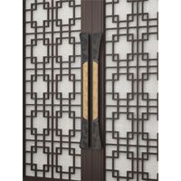 Manija Escultural Negra de Aluminio Tallado para Puerta, de Alta Resistencia, Herraje Decorativo Artístico para Puertas de Lujo de Salas de Exhibición y Tiendas