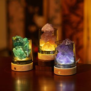 Diffuseur de parfum en pierre brute de cristal naturel, lampe aromathérapie, <span class=keywords><strong>ornement</strong></span> de bureau pour la maison, cadeau, vente en gros transfrontalière, mariage - Product Image 1