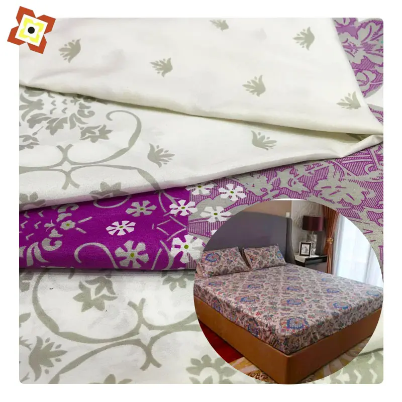 बिस्तर Jacquard साटन सस्ते असबाब कपड़े कस्टम डिजिटल प्रिंट विस्कोस सजावटी गद्दा कपड़े Hometextile