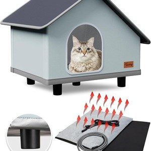 Tente fermée, spacieuse, imperméable, résistante au froid et au vent, idéale pour les chats errants, adaptée à toutes les saisons et au hiver. - Product Image 1