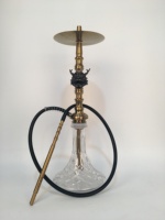 Ensemble Chicha de Luxe Écologique et Durable en Acier Inoxydable avec Accent Dragon Miroir Finition Or/Argent 63CM Marque Hemu Logo Personnalisé