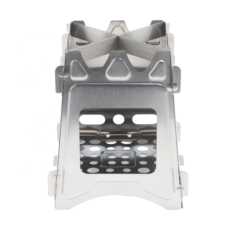 Grill ZipSeven Acier Inoxydable Pour Camping - Pliable, Sac Inclus, Argent
