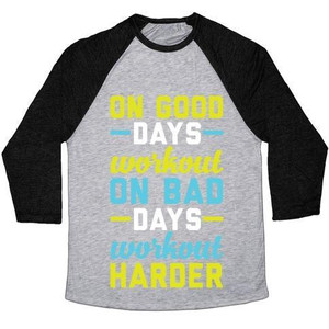 On Good Days Workout Unisex Tri-Blend <b>Baseball</b> <b>Tee</b> - Product Image 2