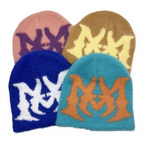 Gorro de Punto Personalizado con Diseño de Letras Y2K MEA Culpa, Cálido para Invierno, Felpa, 100% Poliéster Jacquard para Mujer, para Exteriores - Product Image 4