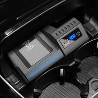 Chargeur sans fil pour voiture Vtear QI pour Mercedes Benz Classe C W205 GLC C300 AMG C43 C63, accessoires de modification intérieure 2016-2021