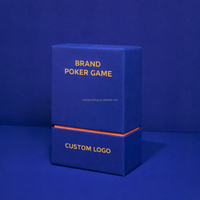 Ensemble de jeu de cartes de poker personnalisé OEM avec boîte à couvercle rigide, logo en feuille d'or, emballage de cartes à jouer personnalisées