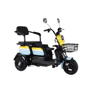 Elettrico 3 ruote per adulti triciclo di carico con due grandi sedili per la famiglia e bambini carico e passeggeri trike