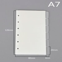 Classeur A5 transparent à 6 anneaux en plastique givré diviseur d'index de recharge de feuilles mobiles avec 6 onglets page de papier PP pour un usage quotidien