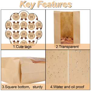 Bánh Kraft túi giấy cho bánh mì tự chế bánh mì nướng bánh ngọt lưu trữ và điều trị bao bì cho siêu thị sử dụng và chương trình khuyến mãi - Product Image 2