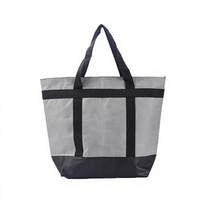 Bolsa Térmica Reutilizable para Mujeres y Hombres, Diseño a Rayas Grises para Compras, Entrega <span class=keywords><strong>de</strong></span> Pizza, Comida Caliente y Fría, <span class=keywords><strong>Uber</strong></span> <span class=keywords><strong>Eats</strong></span> - Product Image 1