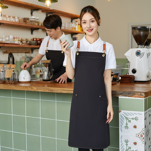 Có thể điều chỉnh & bền không tay logo tạp dề với Túi tùy chỉnh thêu & in kỹ thuật số cho doanh nghiệp & nhà hàng - Product Image 1