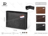 Portafoglio da uomo in vera pelle, sottile, pieghevole, corto, minimalista, regalo - Product Image 1