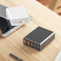 Vente d'usine - Chargeur rapide GaN 140W à 5 ports (3 Type-C + 2 USB-A) - Adaptateur d'alimentation portable pour smartphone et ordinateur portable avec certifications CE/FCC/UKCA/RoHS