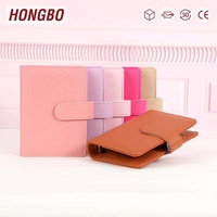 Hongbo Meilleure Vente Vacances/École/Bureau Cadeau 14 Couleurs En Relief Galet En Cuir Or-Anneau A8 A9 Mini Budget Classeur comme Photocard