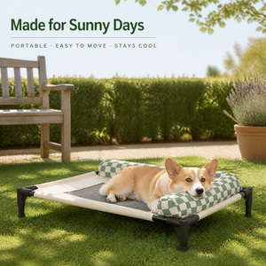 Lit surélevé pour animaux de compagnie en gros, avec cadre métallique en maille respirante, lit rafraîchissant pour chien, résistant à l'humidité, facile à nettoyer et lavable - Product Image 6