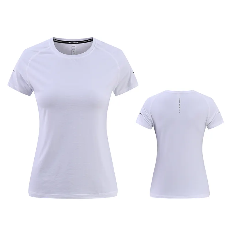 sport slim Active wear women's Tshirt High Stretch 85% Nylon 15% Spandex Women Yoga Tees short sleeve