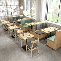 Meubles de restaurant en bois modernes, ensemble table et chaises, tabourets de bar, extérieur, écologiques, couleur personnalisée, durables, hôtel, école