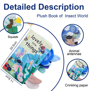 Libri in Stoffa per Neonati Personalizzati, Giocattoli Educativi per la Prima Infanzia, Simpatici Libri Puzzle con Animali - Product Image 2