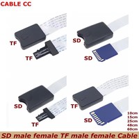 Adaptateur d'extension de lecteur de carte TF mâle vers micro SD femelle, 48cm, 25cm, câble d'extension pour voiture, GPS, téléphone, caméra TV