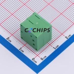 DB241R-5.0-2P-GN Spring Terminal Block Bent Lead Through Hole,P=5mm Connector 1x2P 5mm Green 2P - Product Image 2
