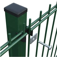 Valla de malla de alambre doble galvanizada de alta resistencia, panel de alambre doble estable para protección y aislamiento de escuelas, parques y comunidades