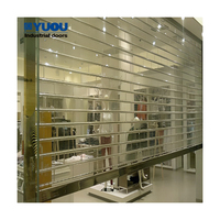 Prix de la porte intérieure à volets roulants en polycarbonate à vue complète pour supermarché et centre commercial