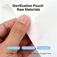 Fournisseur de Matières Premières pour Sachets de Stérilisation OEM ODM 60gsm, Rouleau de Papier Médical pour Dialyse avec Indicateur Bleu, Film de Papier Enduit CE MDR