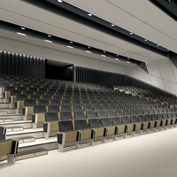 Sièges de cinéma VIP de luxe avec tablette d'écriture, accoudoir pliable et réglable pour cinéma, salle de conférence, salle de concert, école, hôtel