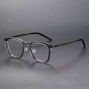 Montura de gafas ópticas cuadradas para mujer, montura de gafas para hombre, gafas graduadas, gafas ligeras de titanio a la moda - Product Image 5