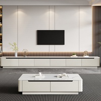 Table console TV moderne Meubles de salon Support TV de luxe Armoire TV pour chambre à coucher Meubles en bois de teck inachevé