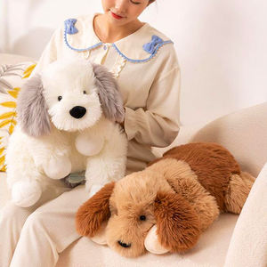 Disegni personalizzati bambola peluche di peluche di peluche morbidi su misura animali di pezza sdraiati bambola realistica bicolore cuccioli di peluche - Product Image 6