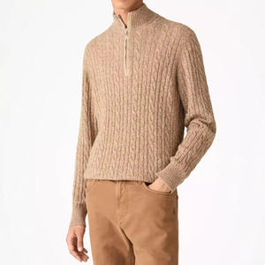 Suéter de Punto Acrílico Informal de Negocios para Otoño, Antipilling, para Jóvenes, con Cierre de Cuerda Trenzada y Engrosado - Product Image 2