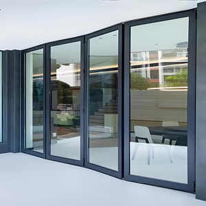 Porte pliante accordéon moderne Yuantai pour balcon, mur-rideau, extérieur, en aluminium et verre, étanche, pour patio - Product Image 2