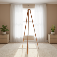 Support de hamac triangulaire en bois pour bébé, en hêtre, pliable, avec pieds antidérapants et filetés