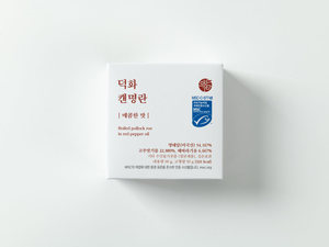 Huevas de abadejo picantes y sazonadas enlatadas Premium Deokhwa 90g Mentaiko Tarako MSC HACCP Listo para comer Sushi Pasta Arroz Temperatura ambiente - Product Image 1