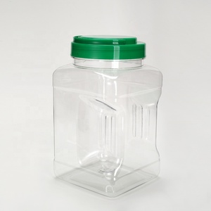 Clear Plastic Container with Lid 80oz Empty Jar Plastic